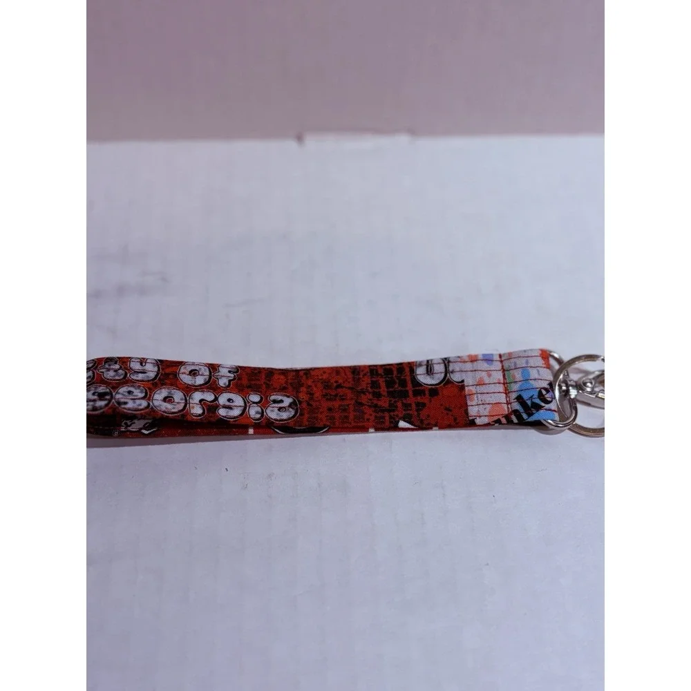 Georgia Bulldogs Handcrafted Fabric Wristlet Keychain